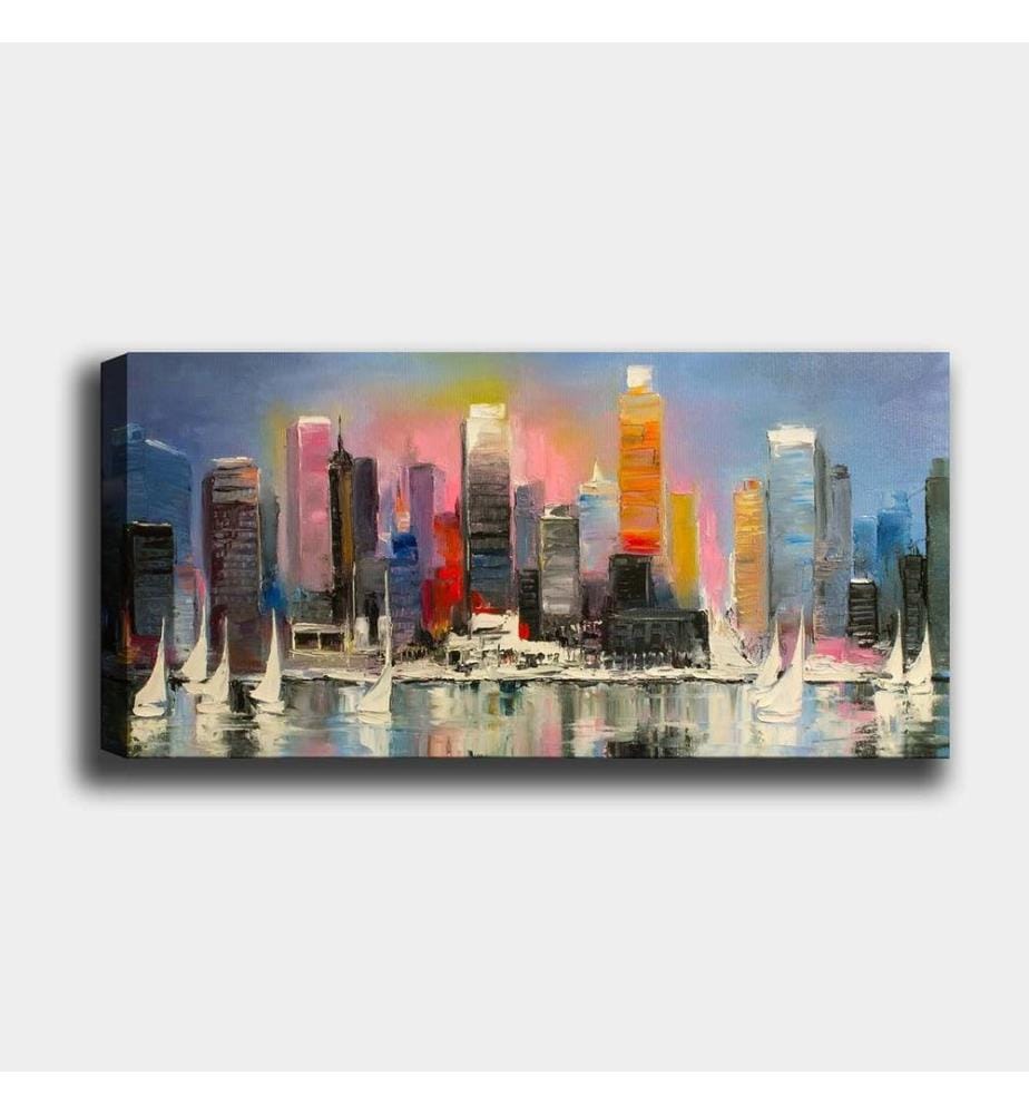 Quadro decorativo su tela, multicolore, 100% tela, telaio in legno
