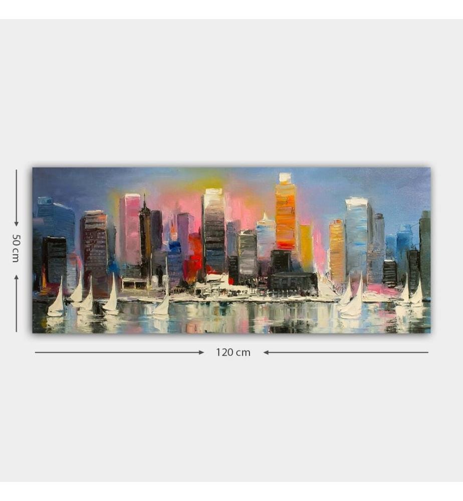 Quadro decorativo su tela, multicolore, 100% tela, telaio in legno