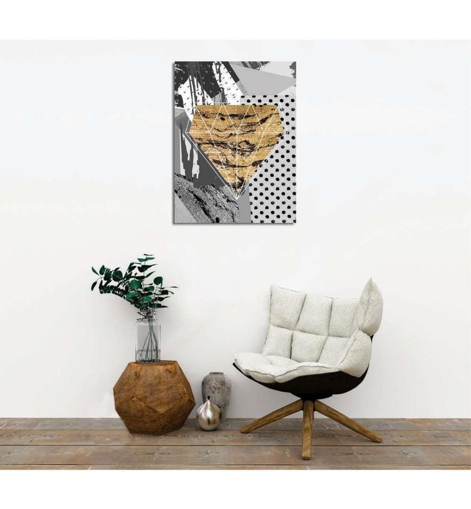 Decorative Canvas Painting, Multicolor, 60% Cotton - 40% Polyester, Wooden Frame