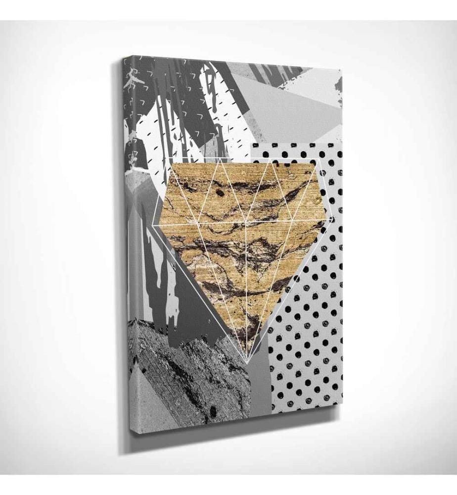 Decorative Canvas Painting, Multicolor, 60% Cotton - 40% Polyester, Wooden Frame