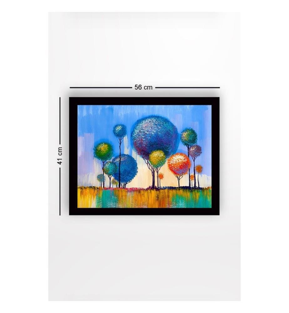 Decorative Framed MDF Painting, Multicolor, MDF Painting, Wooden Frame