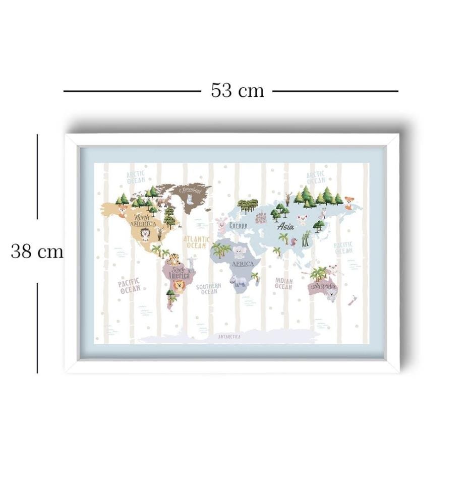 Decorative Framed MDF Painting, Multicolor, 100% MDF
