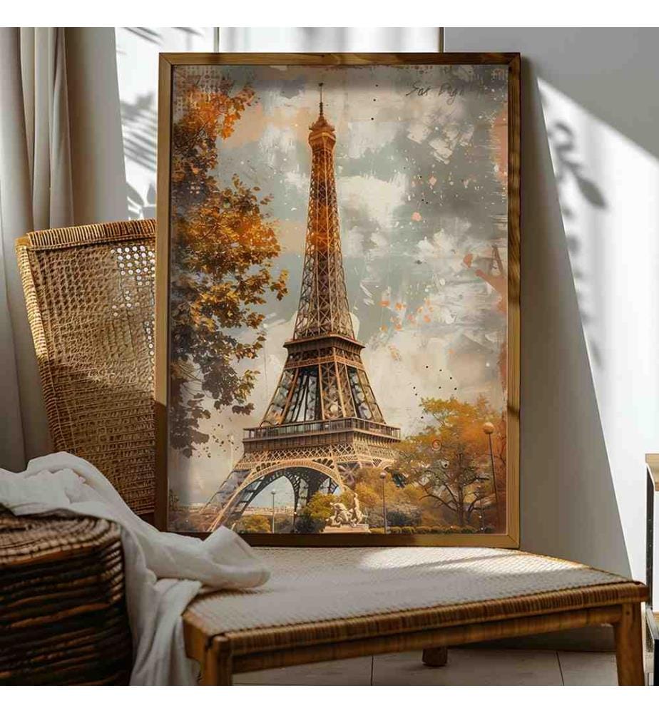 Decorative Framed MDF Painting, Multicolor, 100% MDF, Spruce Wood Frame