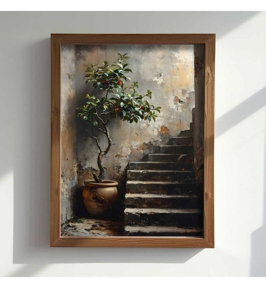 Decorative Framed MDF Painting, Multicolor, 100% MDF, Spruce Wood Frame