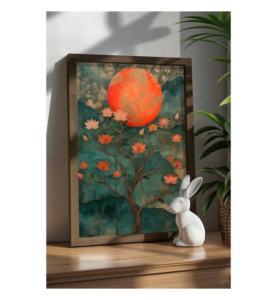 Decorative Framed MDF Painting, Multicolor, 100% MDF, Spruce Wood Frame