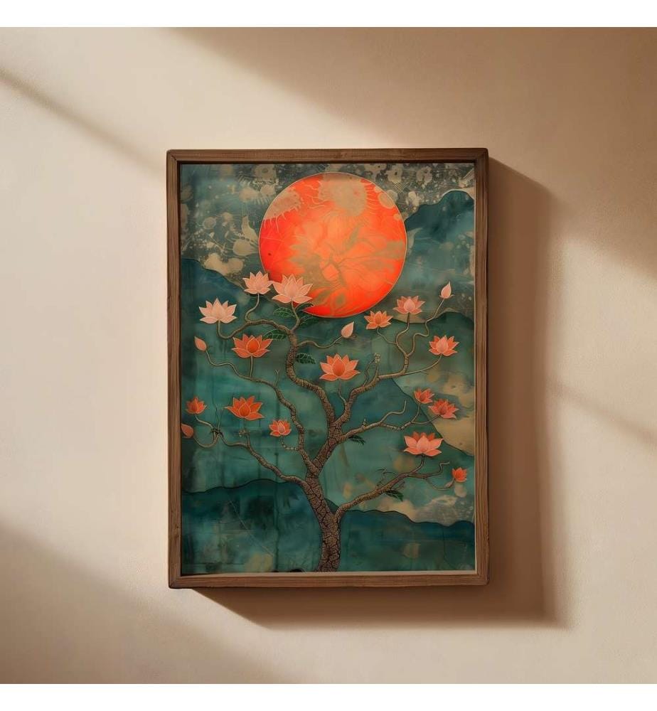 Decorative Framed MDF Painting, Multicolor, 100% MDF, Spruce Wood Frame