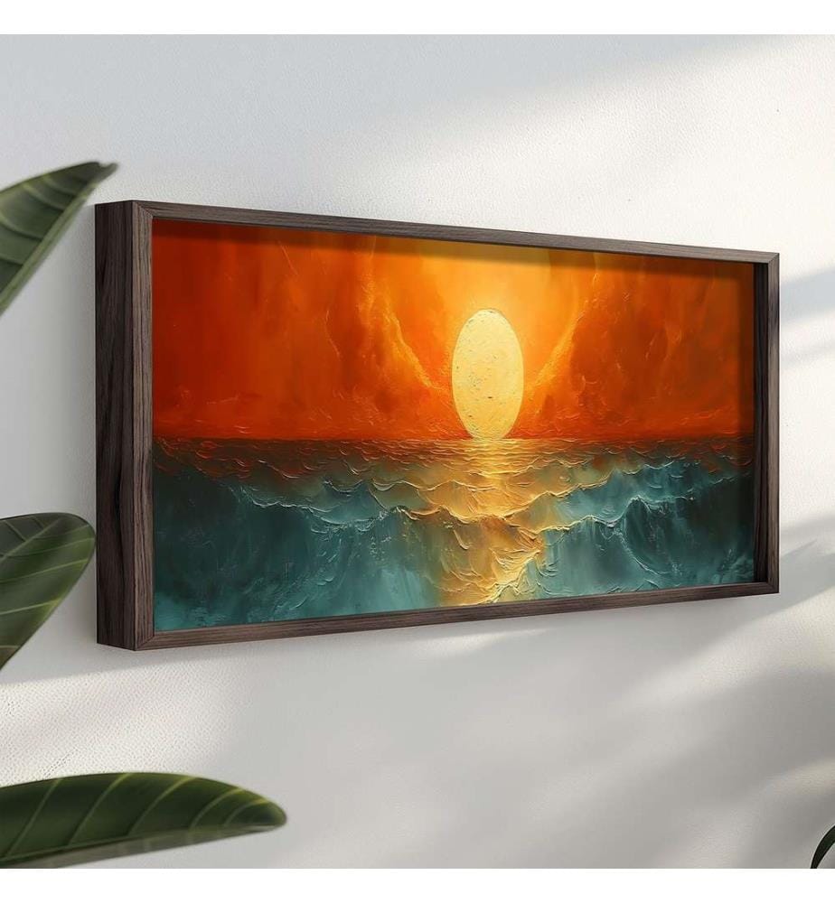 Decorative Framed MDF Painting, Multicolor, 100% MDF, Spruce Wood Frame