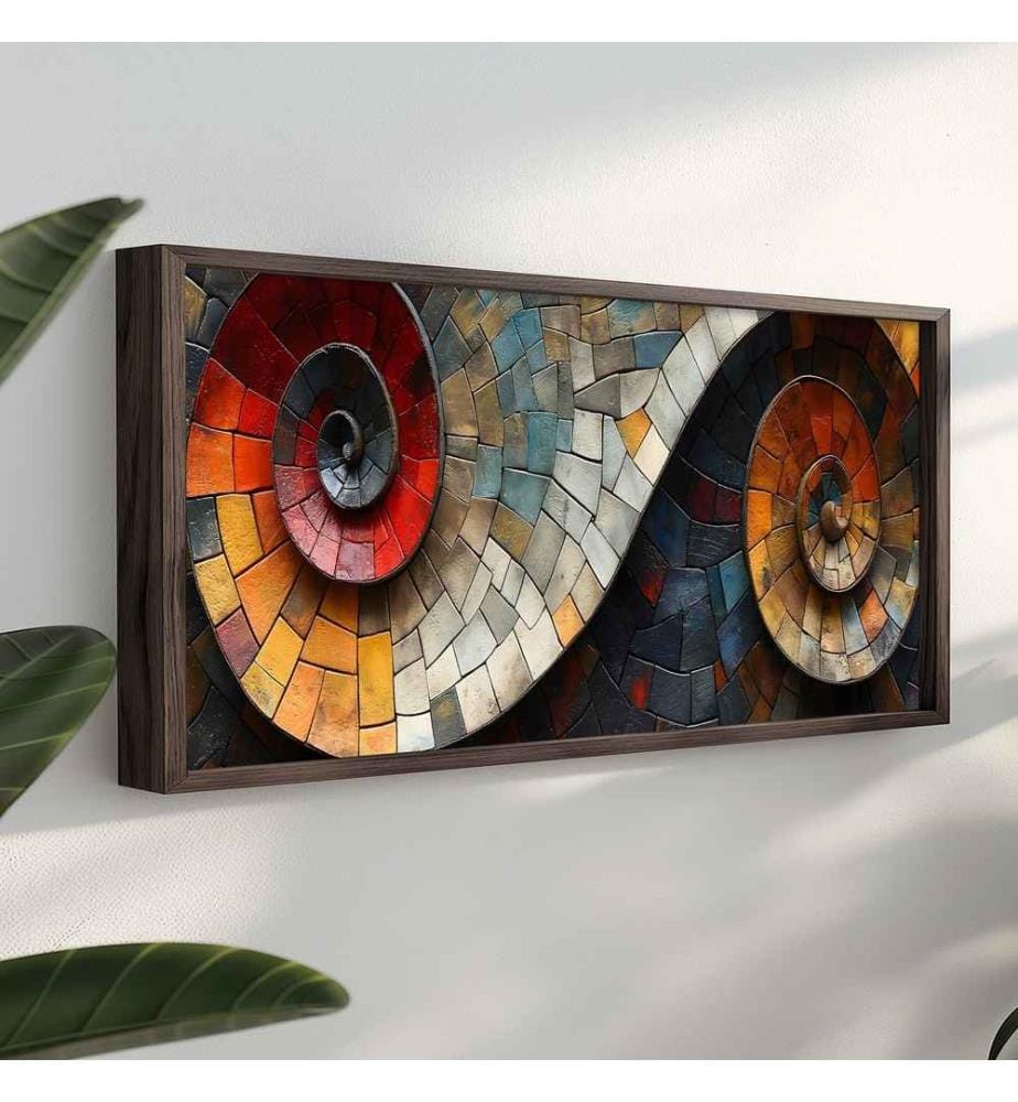 Decorative Framed MDF Painting, Multicolor, 100% MDF, Spruce Wood Frame