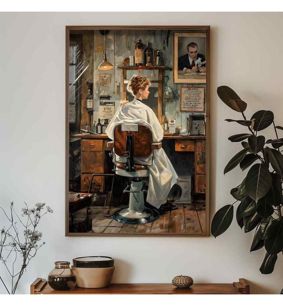 Decorative Framed MDF Painting, Multicolor, 100% MDF, Spruce Wood Frame