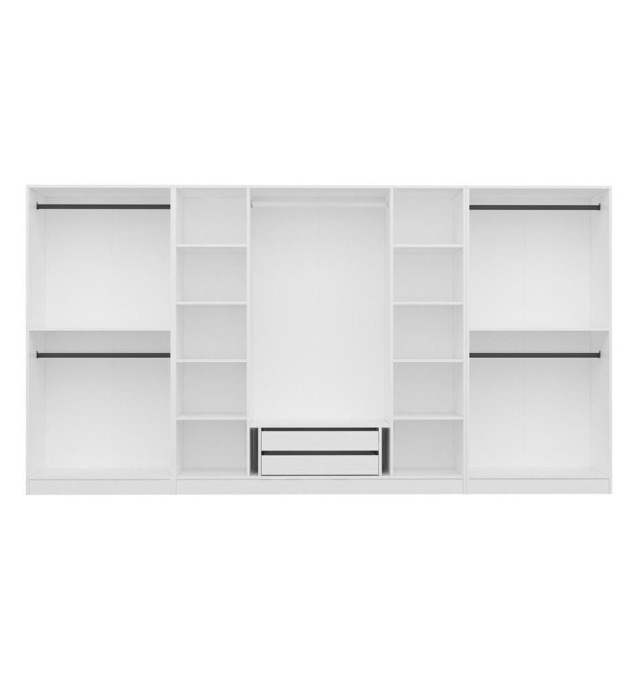 Kleiderschrank, Weiss, Melaminbeschichtete Spanplatte