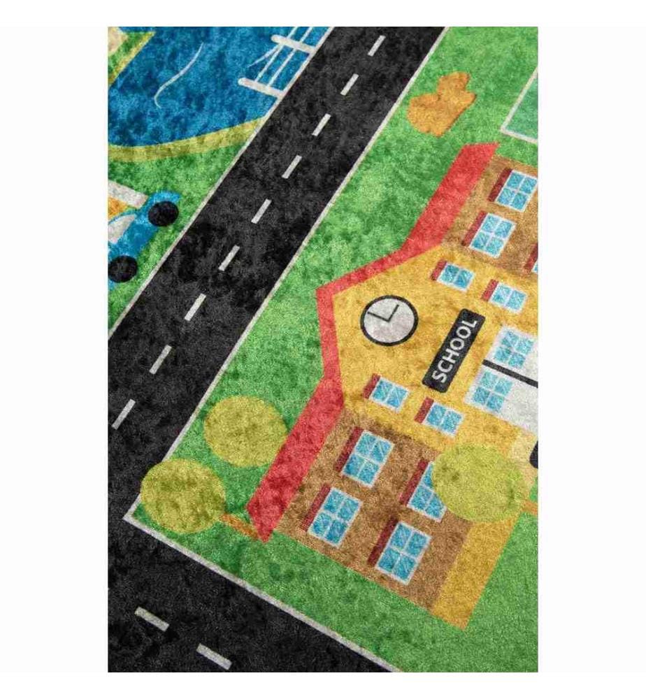Teppich, Mehrfarbig, 100% Polyester, 100 x 160 cm