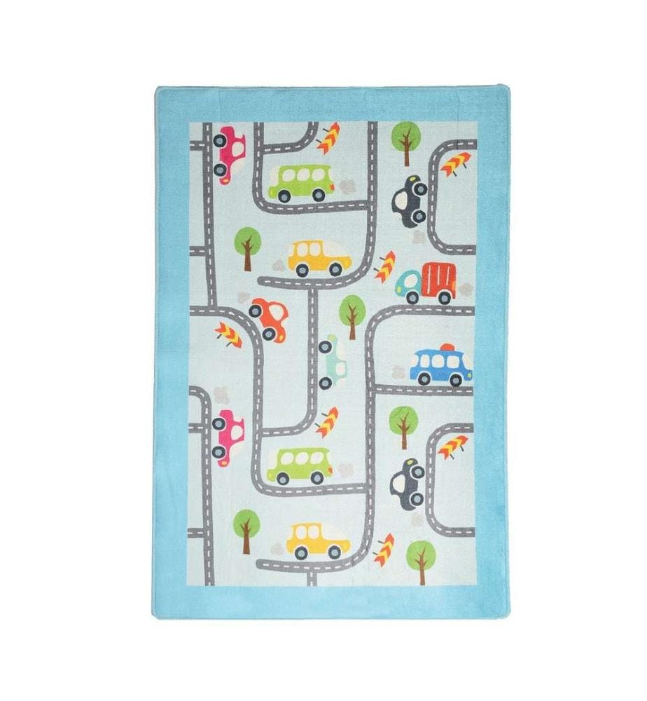 Teppich, Mehrfarbig, 100% Polyester, 140 x 190 cm
