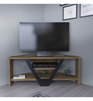 Meuble TV, Oud Black, panneau de particules mélaminé