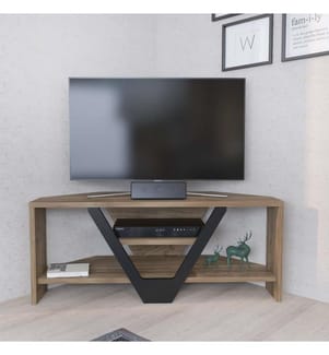 Meuble TV, Noyer Noir, Panneau de particules mélaminé