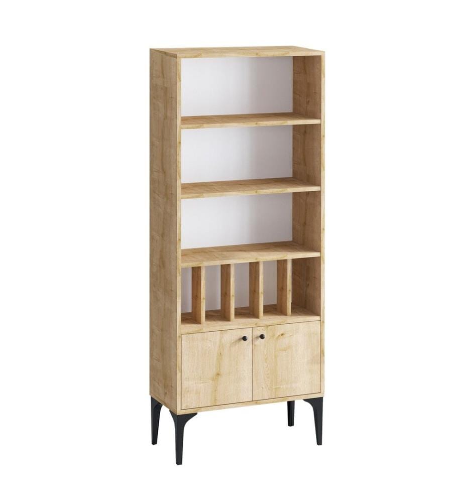 Bücherregal, Eiche Sapphire, Melaminbeschichtete Spanplatte