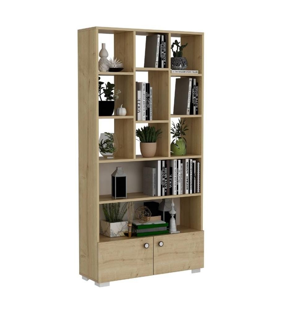 Bücherregal, Eiche Sapphire, Melaminbeschichtete Spanplatte