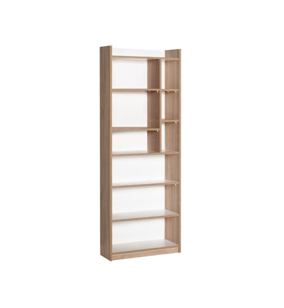 Bücherregal, Sonomo Weiss, Melaminbeschichtete Spanplatte
