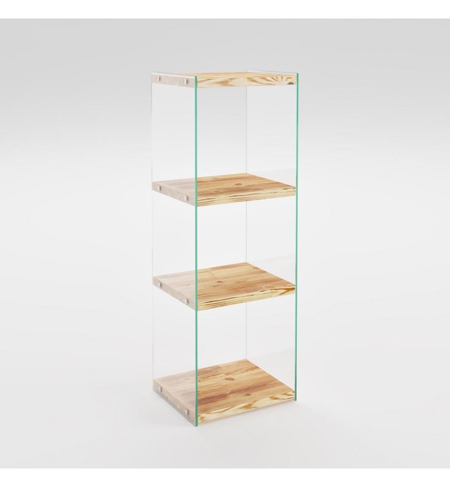 Bücherregal, Eiche, Kiefer Massivholz, Beinmaterial