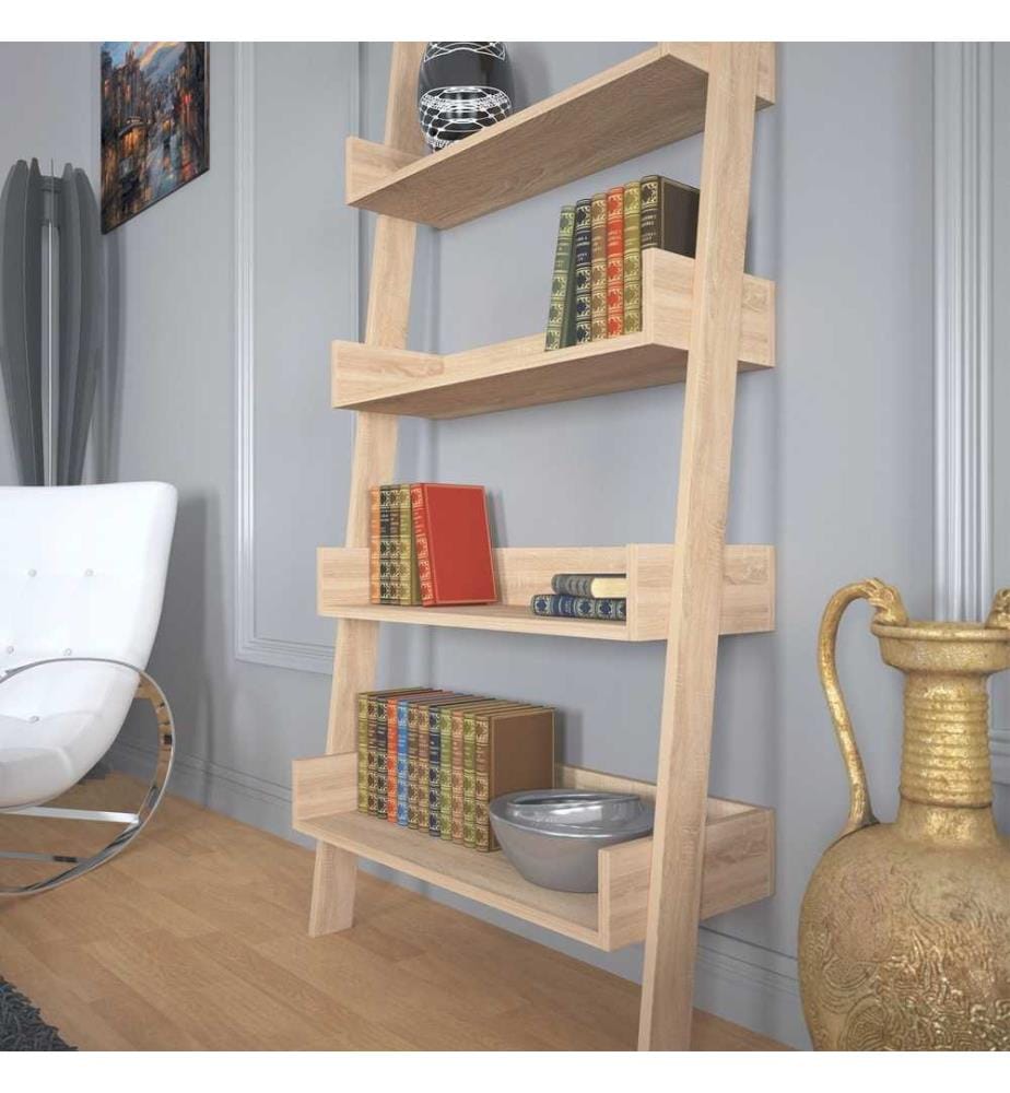 Bücherregal, Eiche hell, Melaminbeschichtete Spanplatte