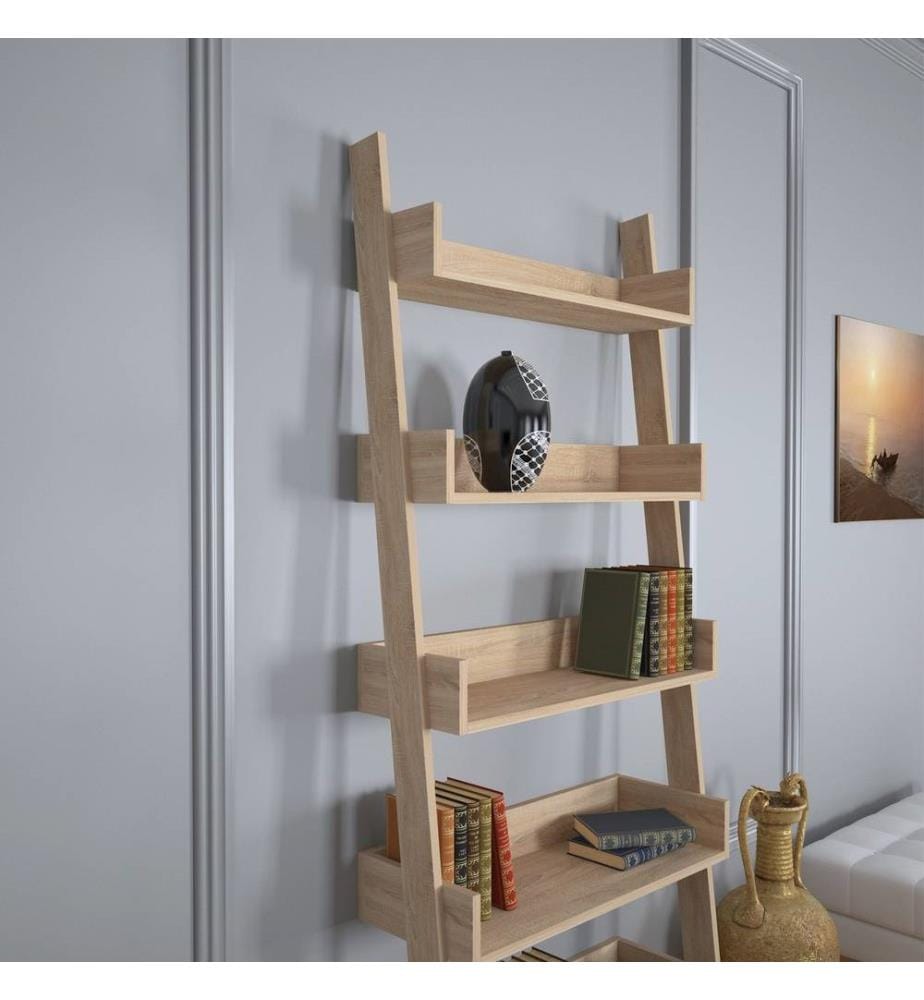 Bücherregal, Eiche hell, Melaminbeschichtete Spanplatte
