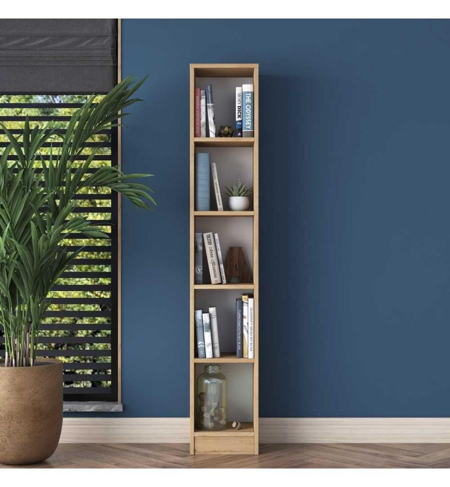 Bücherregal, Nussbaum, Melaminbeschichtete Spanplatte