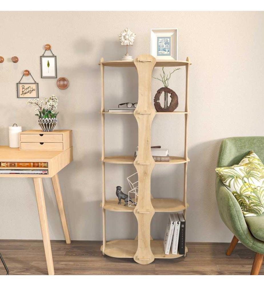 Bücherregal, Eiche, Melaminbeschichtete Spanplatte