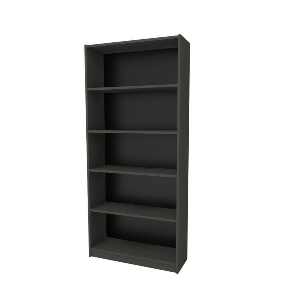 Bücherregal, Dunkelgrau, Melaminbeschichtete Spanplatte
