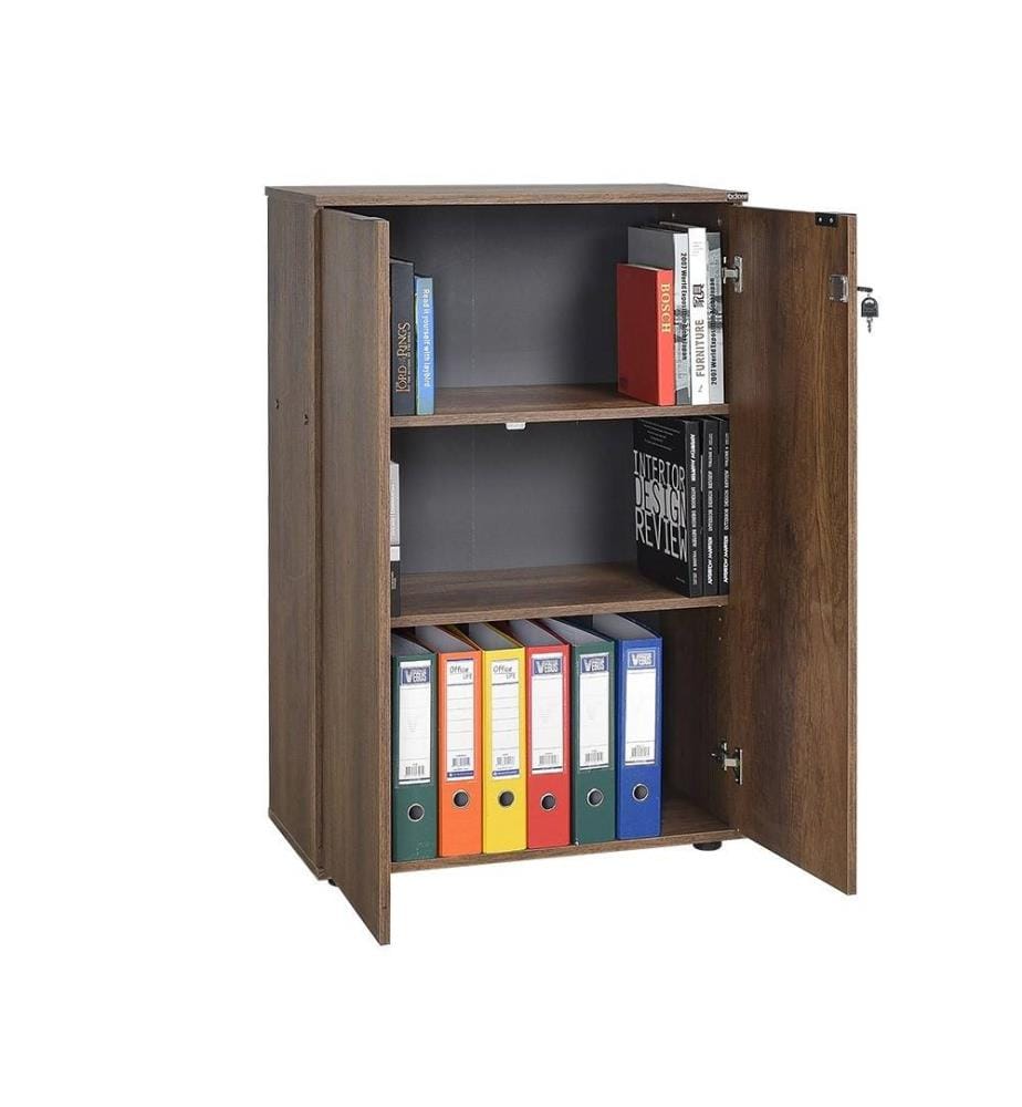 Bücherregal, Oslo, Nussbaum, Melaminbeschichtete Spanplatte