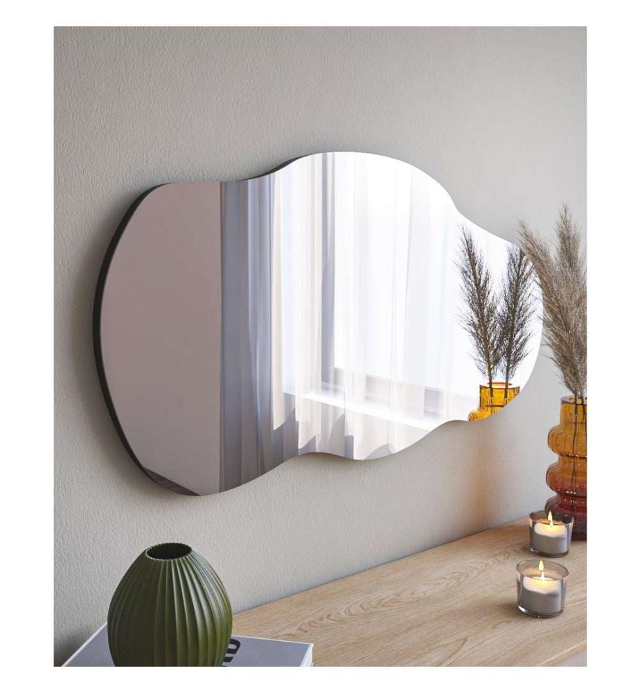 Miroir, Noir, MDF, Miroir de commode