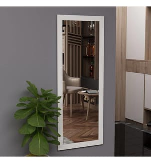 Miroir, blanc, MDF, verre Pier