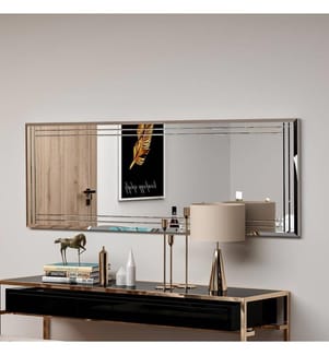 Miroir, blanc, MDF, Miroir de commode