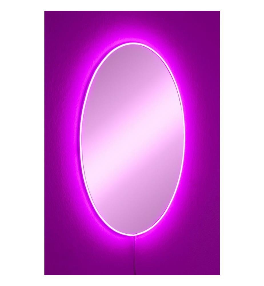 Spiegel mit Led-Beleuchtung, rosa, shutterproof unzerbrechlich Spiegel, Acryl-Spiegel mit MDF-Rückseite