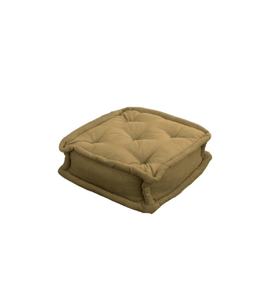 Coussin, kaki, tissu : 100% velours