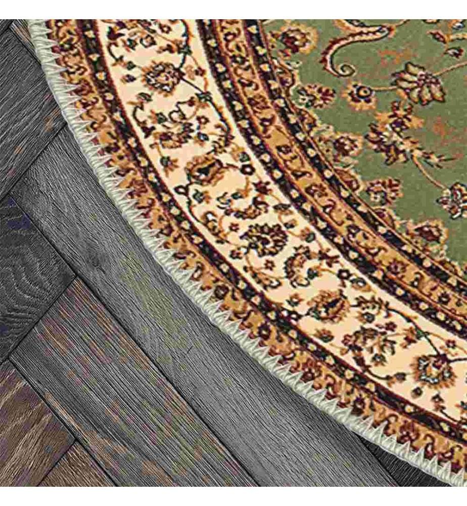 Teppich, Grün, 70% Baumwolle - 30% Chenille, 120 x 120 cm