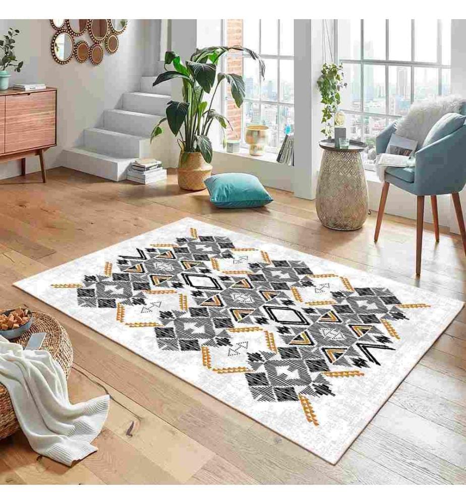 Teppich, Grau, 70% Baumwolle - 30% Chenille, 160 x 250 cm