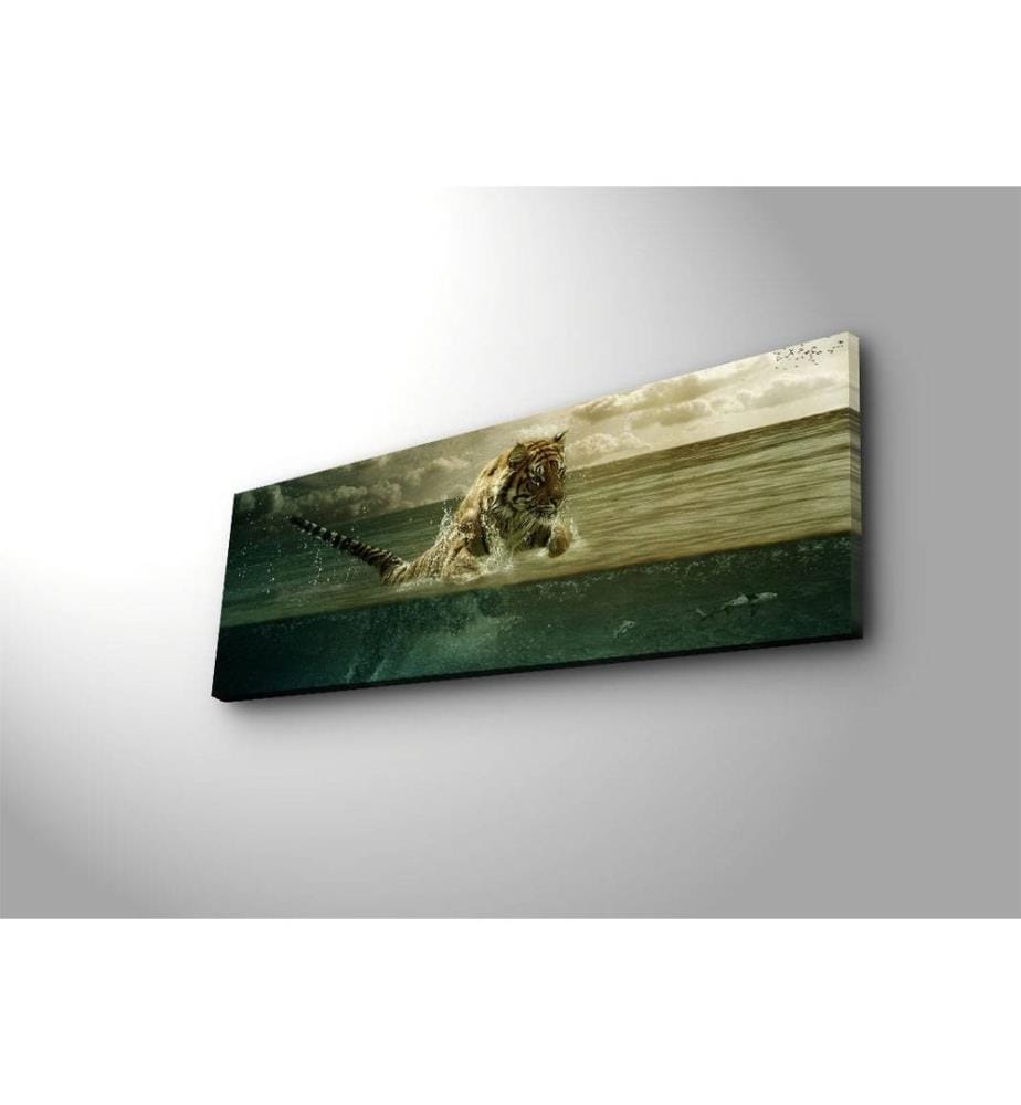Decorative Led Lighted Canvas Painting, Multicolor, Suede Canvas