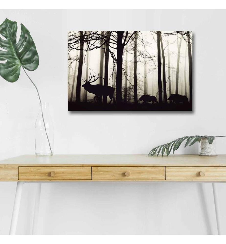 Decorative Led Lighted Canvas Painting, Multicolor, Suede Canvas