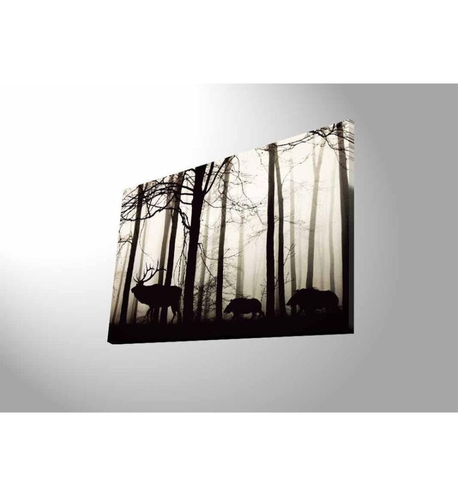 Decorative Led Lighted Canvas Painting, Multicolor, Suede Canvas