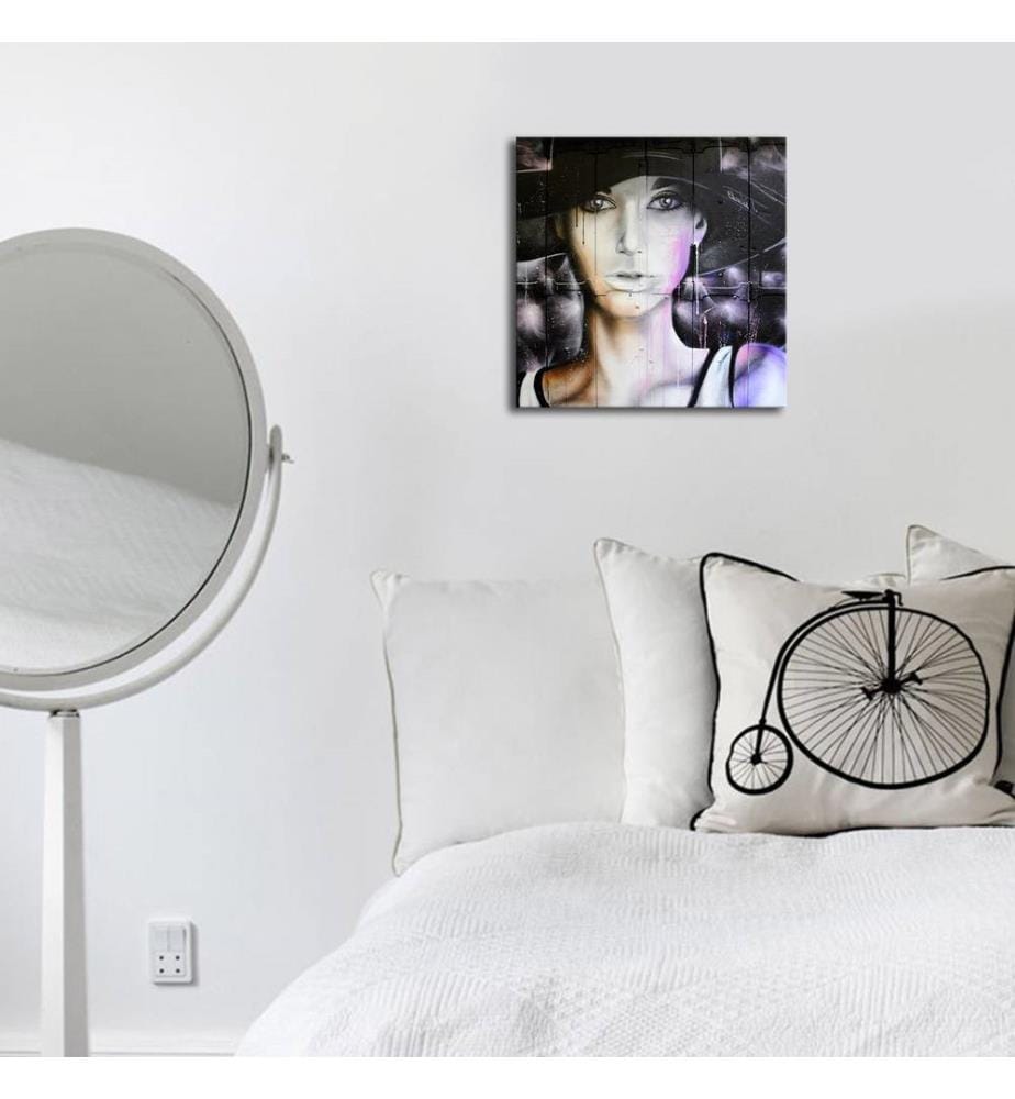 Decorative Led Lighted Canvas Painting, Multicolor, Suede Canvas