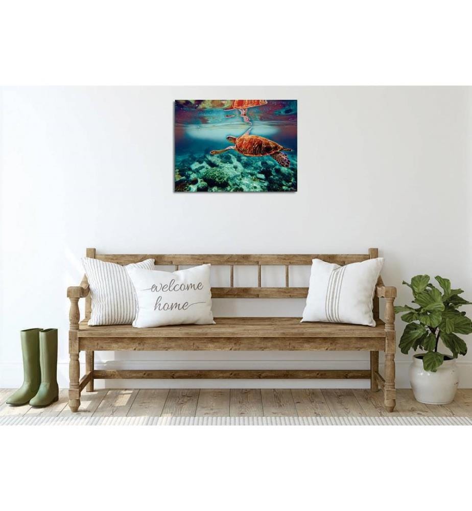 Decorative Canvas Painting, Multicolor, 60% Cotton - 40% Polyester, Wooden Frame