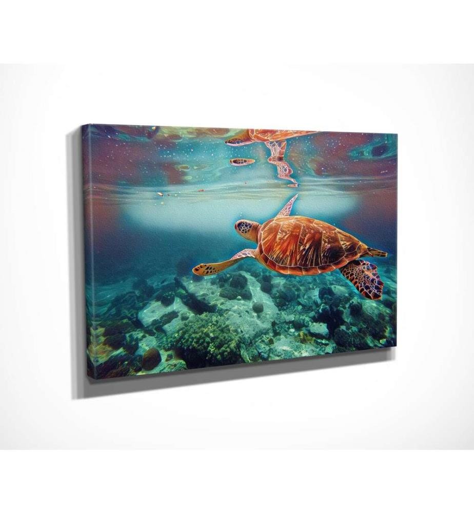 Decorative Canvas Painting, Multicolor, 60% Cotton - 40% Polyester, Wooden Frame