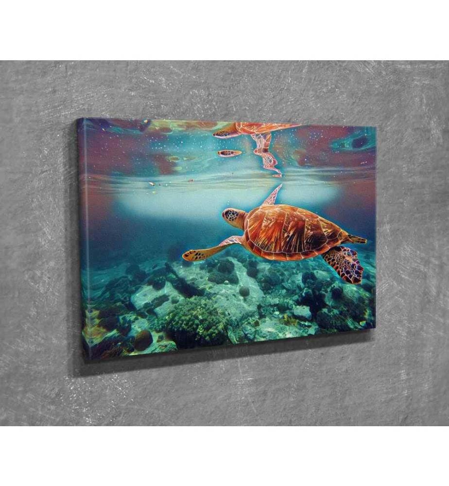 Decorative Canvas Painting, Multicolor, 60% Cotton - 40% Polyester, Wooden Frame