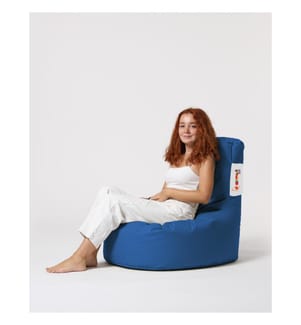 Garten-Sitzsack, blau, hochdichtes recyceltes Styropor, Polyester-Gewebe