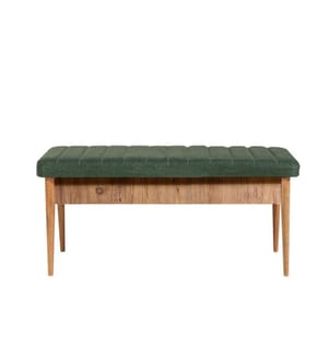 Bank, Atlantic Pine Green, Melaminbeschichtete Spanplatte, Samtstoff