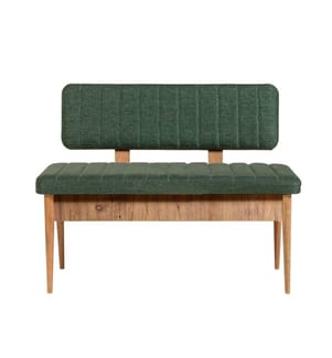 Bank, Atlantic Pine Green, Melaminbeschichtete Spanplatte, Samtstoff