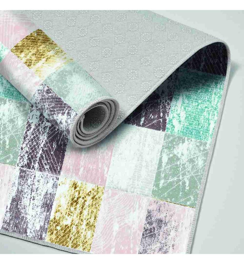 Bathmat Set, 2 Pieces, Multicolor, 100% Polyester, Non-Slip Underside