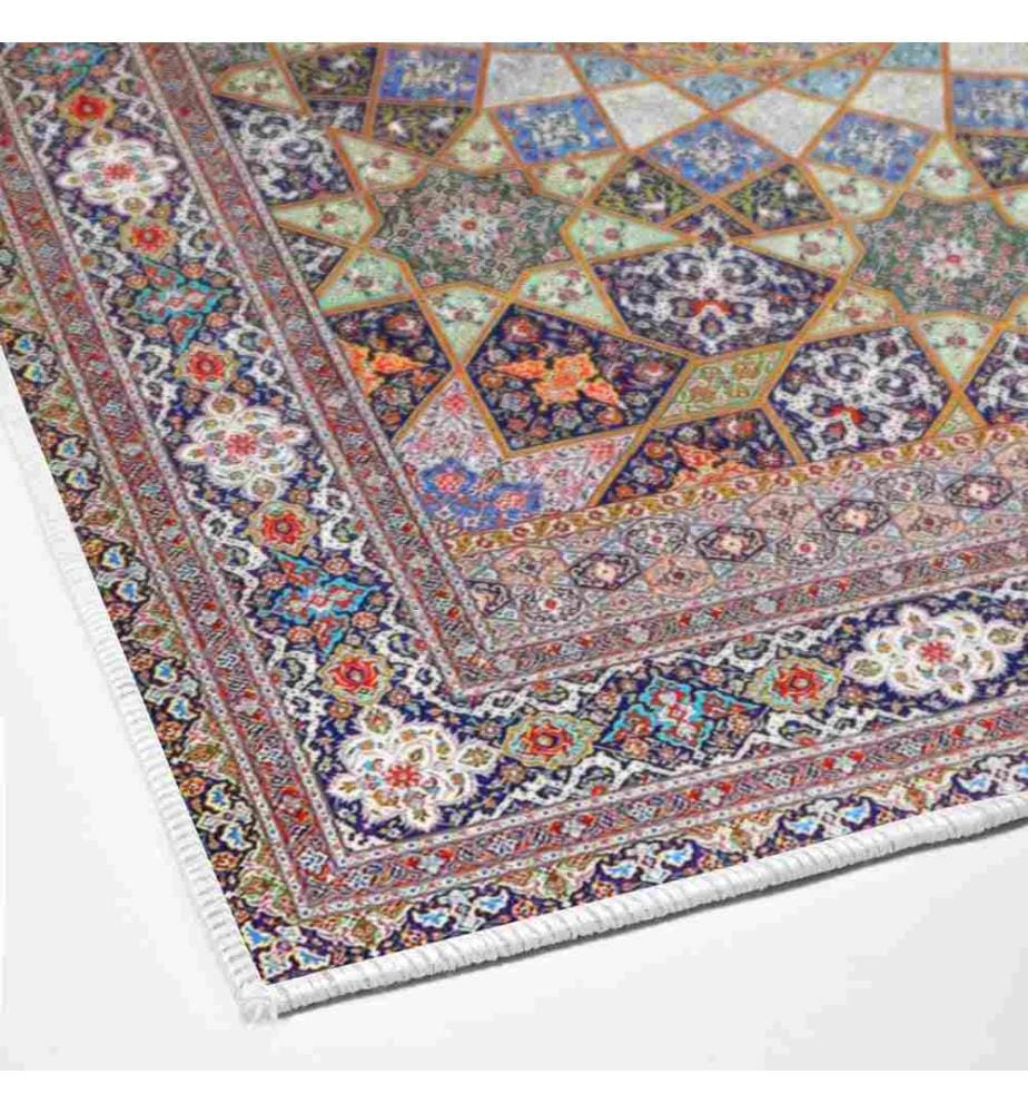 Bathmat Set, 2 Pieces, Multicolor, 100% Polyester, Non-Slip Underside