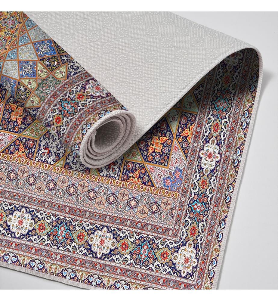 Bathmat Set, 2 Pieces, Multicolor, 100% Polyester, Non-Slip Underside