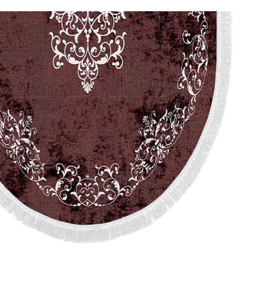 Set de tapis de bain, 2 pièces, rouge bordeaux, 100% polyester, dessous antidérapant