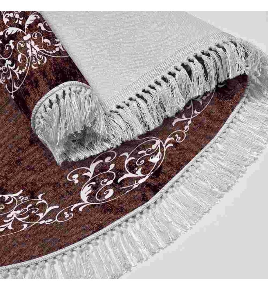Set de tapis de bain, 2 pièces, rouge bordeaux, 100% polyester, dessous antidérapant